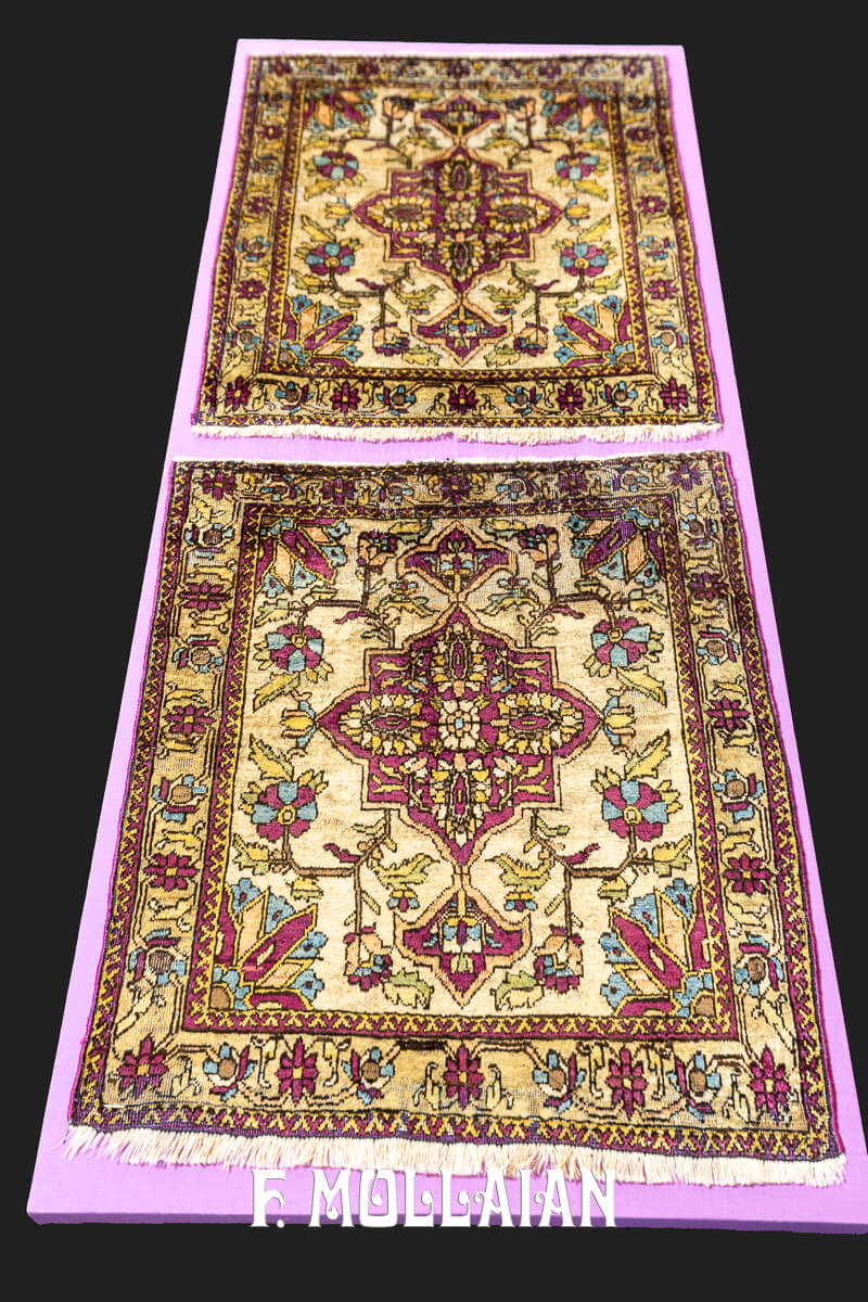 Kashan Mohtasham Rug Silk Qajar Pair n°:304180